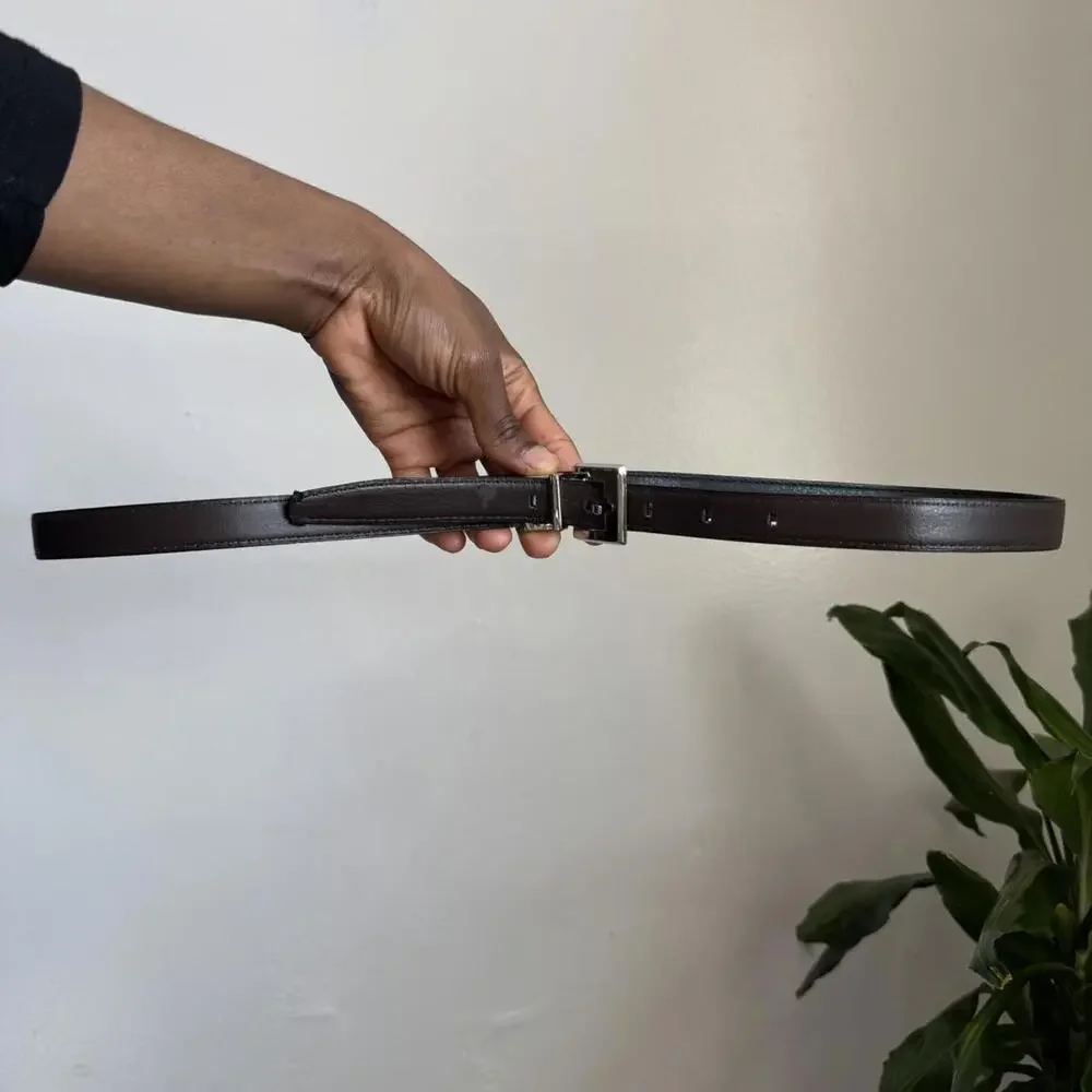 Vintage Calvin Klein reversible black/ brown‎ Leather Belt size L
